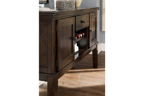 Haddigan Dark Brown Dining Server from Ashley - Luna Furniture
