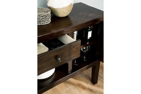 Haddigan Dark Brown Dining Server from Ashley - Luna Furniture