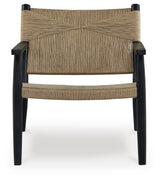 Halfmore Black/Natural Accent Chair from Ashley Furniture - Luna Furniture