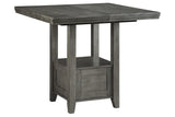 Hallanden Gray Counter Height Dining Extension Table from Ashley - Luna Furniture