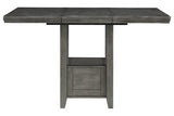 Hallanden Gray Counter Height Dining Extension Table from Ashley - Luna Furniture