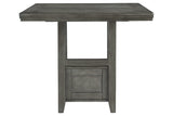 Hallanden Gray Counter Height Dining Extension Table from Ashley - Luna Furniture
