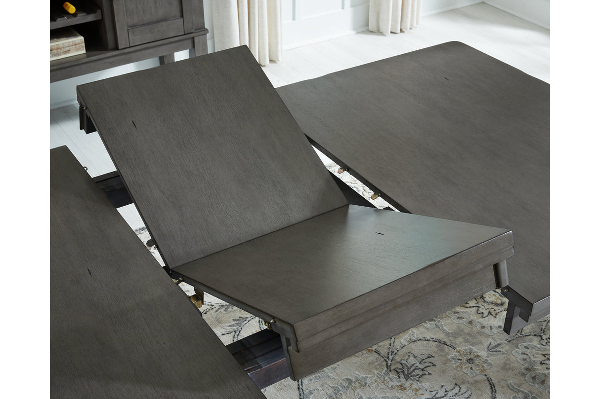 Hallanden Gray Dining Extension Table from Ashley - Luna Furniture
