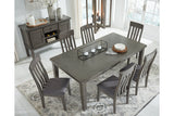 Hallanden Gray Dining Extension Table from Ashley - Luna Furniture