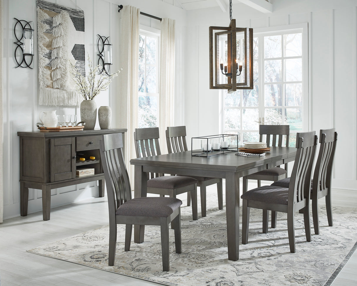 Hallanden Gray Extendable Dining Set from Ashley - Luna Furniture