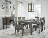 Hallanden Gray Extendable Dining Set from Ashley - Luna Furniture