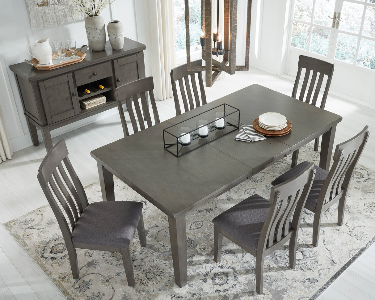 Hallanden Gray Extendable Dining Set from Ashley - Luna Furniture