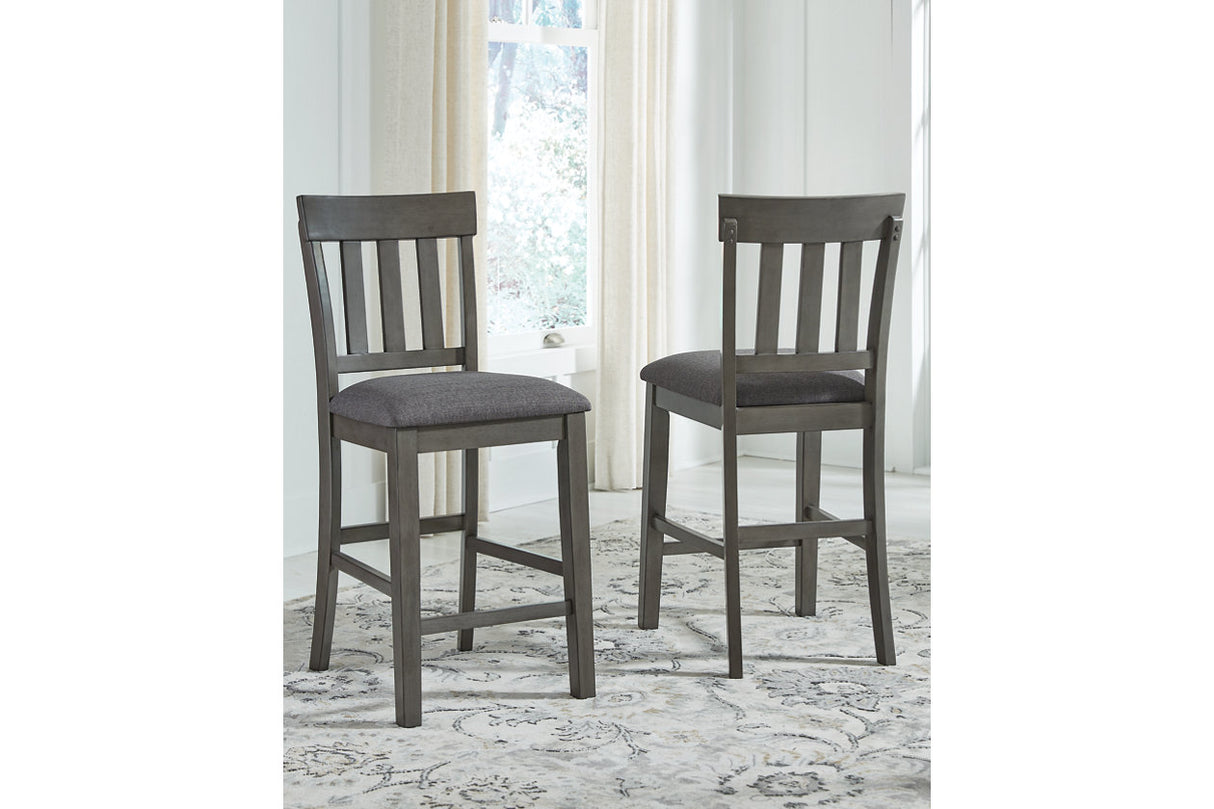 Hallanden Two-tone Gray Counter Height Chair, Set of 2 from Ashley - Luna Furniture