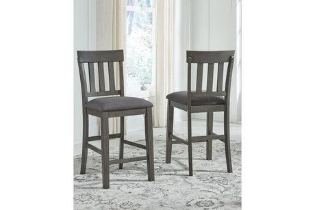Hallanden Two-tone Gray Counter Height Chair, Set of 2 from Ashley - Luna Furniture