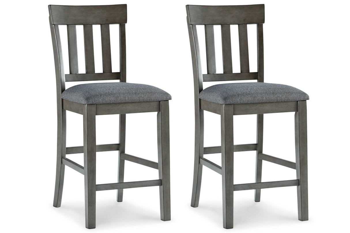 Hallanden Two-tone Gray Counter Height Chair, Set of 2 from Ashley - Luna Furniture