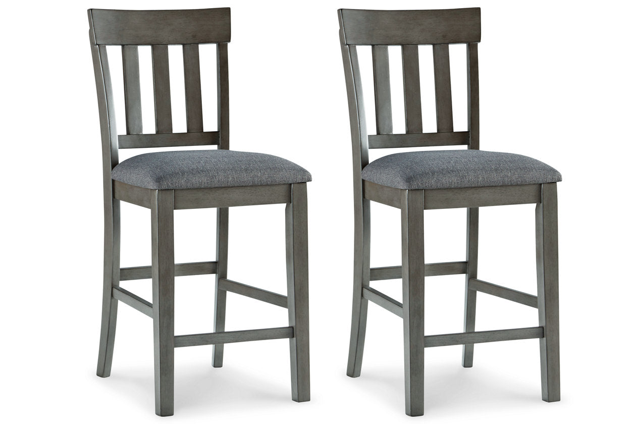 Hallanden Two-tone Gray Counter Height Chair, Set of 2 from Ashley - Luna Furniture