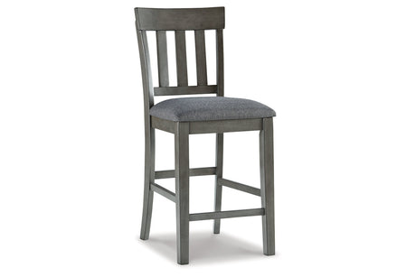 Hallanden Two-tone Gray Counter Height Chair, Set of 2 from Ashley - Luna Furniture