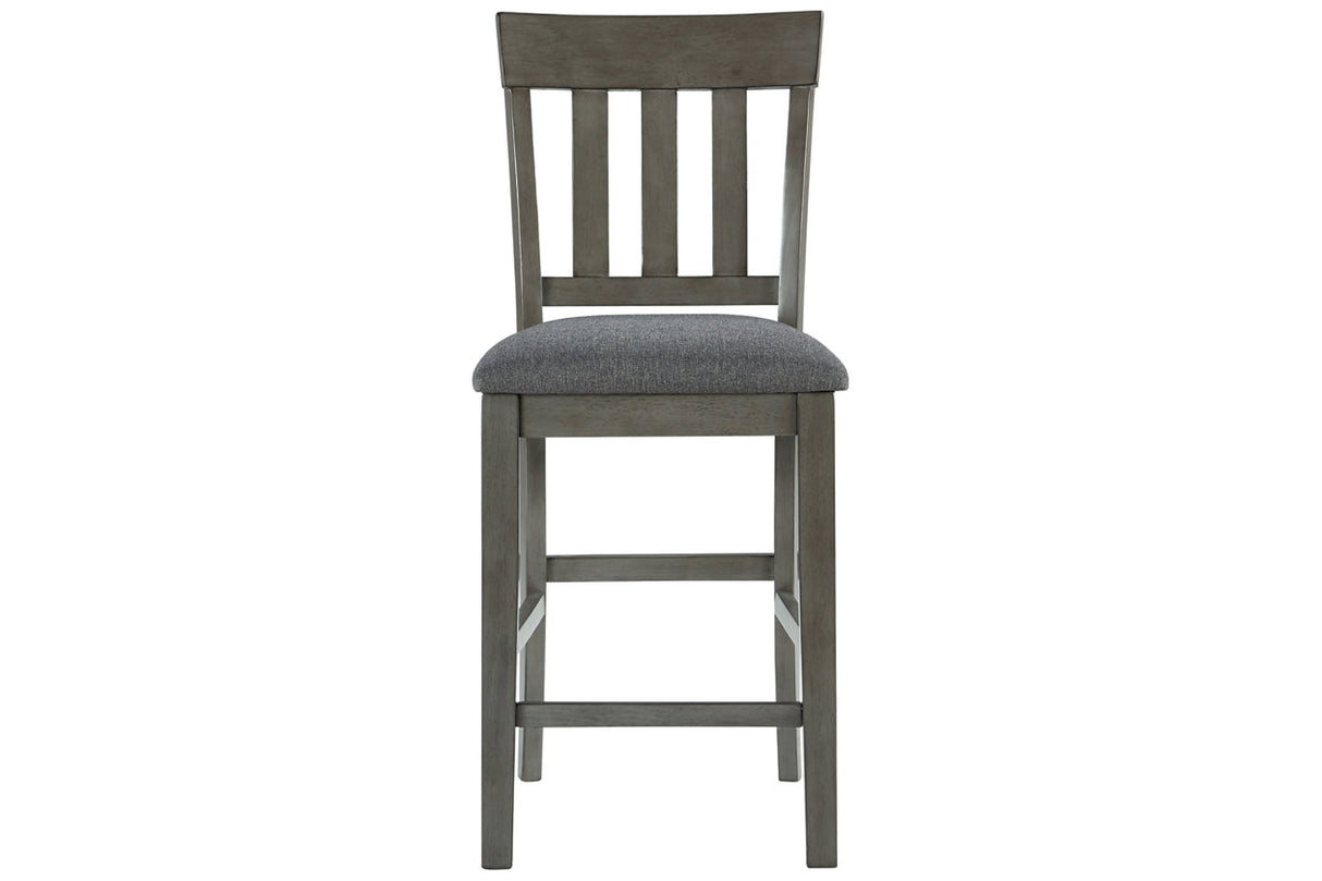Hallanden Two-tone Gray Counter Height Chair, Set of 2 from Ashley - Luna Furniture