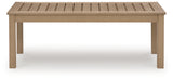 Hallow Creek Driftwood Outdoor Coffee Table from Ashley Furniture - Luna Furniture