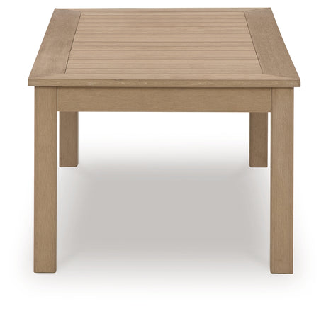 Hallow Creek Driftwood Outdoor Coffee Table from Ashley - Luna Furniture