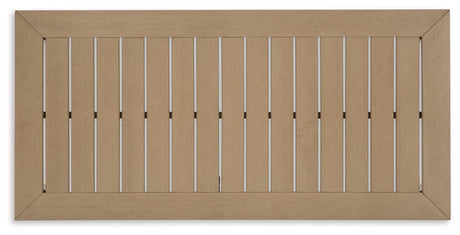 Hallow Creek Driftwood Outdoor Coffee Table from Ashley - Luna Furniture