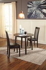 Hammis Dark Brown 3-Piece Drop Leaf Dining Set from Ashley - Luna Furniture