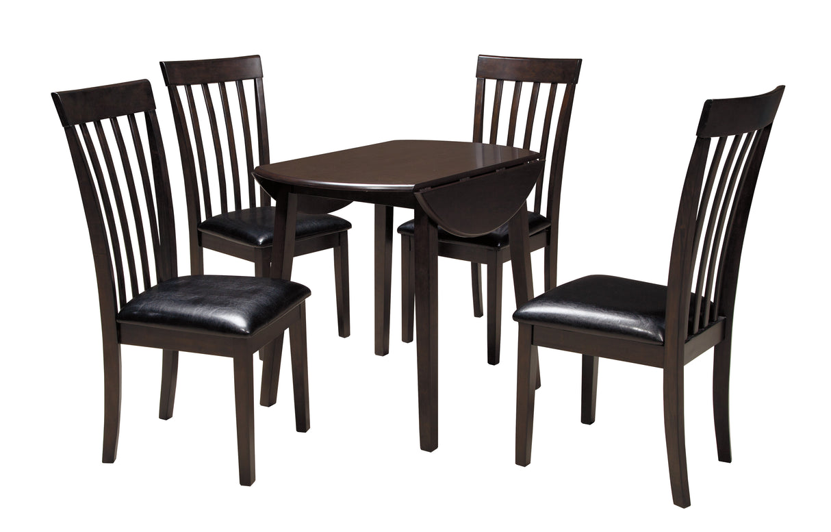 Hammis Dark Brown 5-Piece Drop Leaf Dining Set from Ashley - Luna Furniture