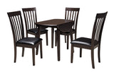 Hammis Dark Brown 5-Piece Drop Leaf Dining Set from Ashley - Luna Furniture