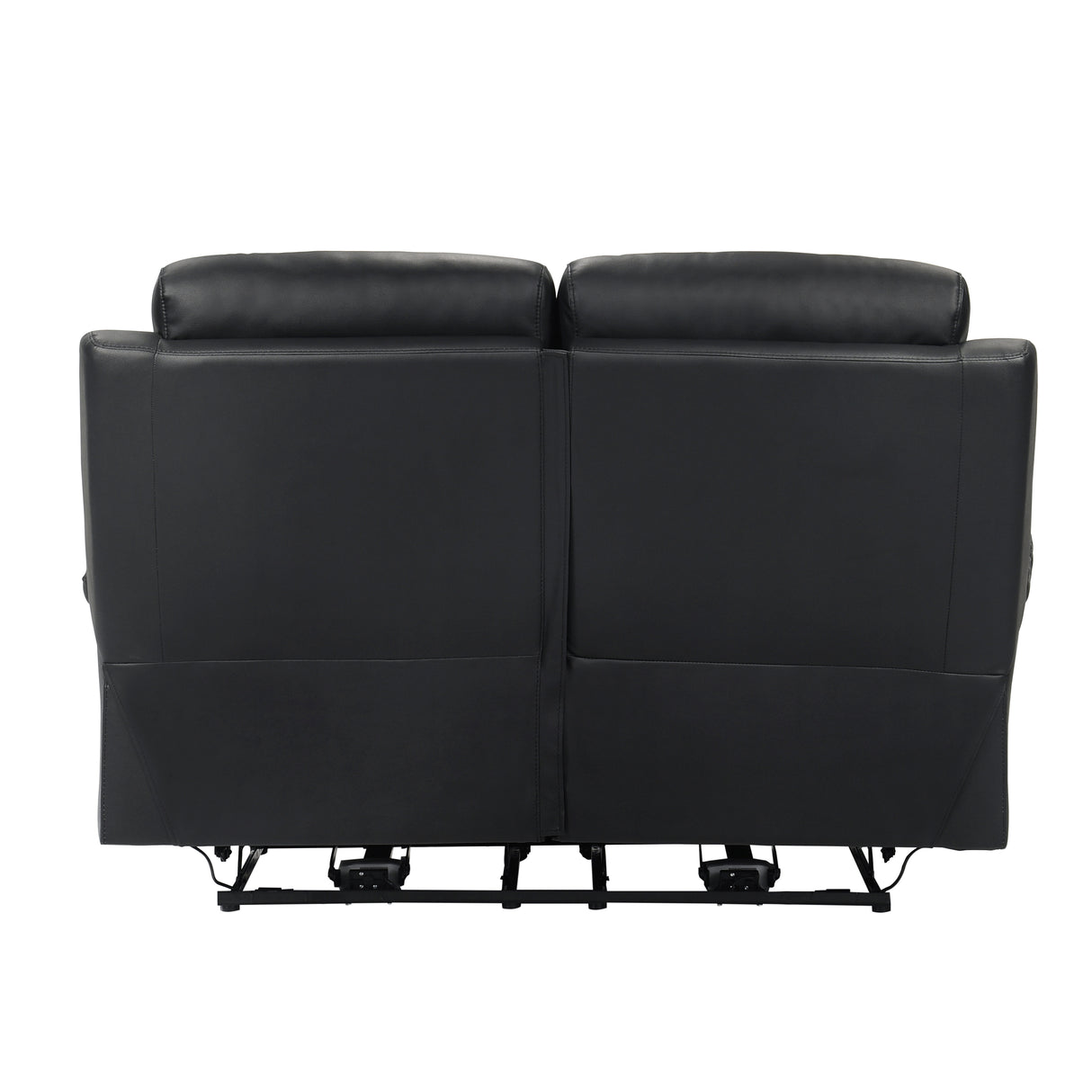 Hancock Black Leather Power Double Reclining Loveseat from Homelegance - Luna Furniture