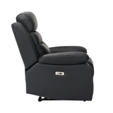 Hancock Black Leather Power Reclining Chair from Homelegance - Luna Furniture