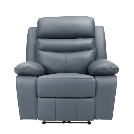 Hancock Blue Leather Power Reclining Chair from Homelegance - Luna Furniture
