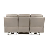 Hancock Latte Leather Power Double Reclining Living Room Set from Homelegance - Luna Furniture