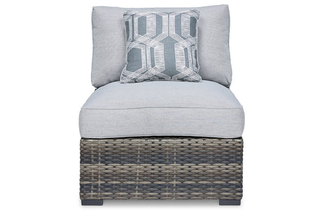 Harbor Court Gray Armless Chair with Cushion from Ashley - Luna Furniture