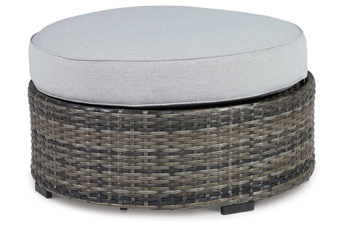 Harbor Court Gray Ottoman with Cushion from Ashley - Luna Furniture