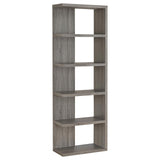 Harrison Weathered Gray 5-Tier Bookcase from Coaster - Luna Furniture