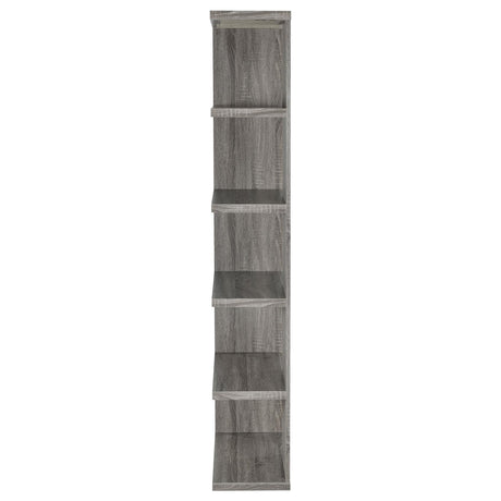 Harrison Weathered Gray 5-Tier Bookcase from Coaster - Luna Furniture