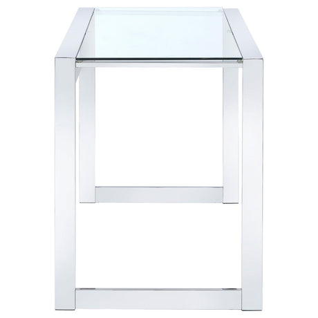 Hartford Chrome Glass Top Writing Desk from Coaster - Luna Furniture