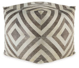 Hartselle Brown Pouf from Ashley - Luna Furniture
