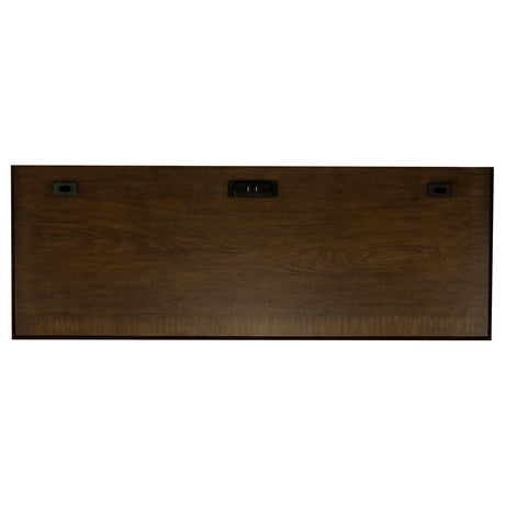 Hartshill Burnished Oak Credenza with Power Outlet from Coaster - Luna Furniture