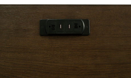 Hartshill Burnished Oak Credenza with Power Outlet from Coaster - Luna Furniture