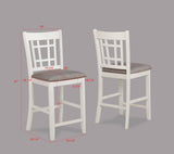 Hartwell Chalk Gray Counter Height Dining Set from Crown Mark - Luna Furniture