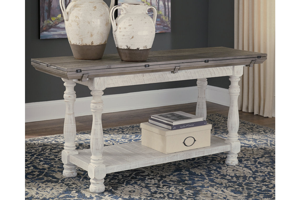 Havalance Gray/White Sofa/Console Table from Ashley - Luna Furniture