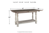 Havalance Gray/White Sofa/Console Table from Ashley - Luna Furniture