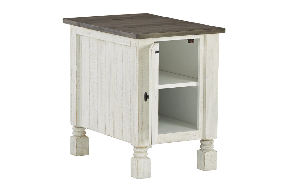 Havalance White/Gray Chairside End Table from Ashley - Luna Furniture