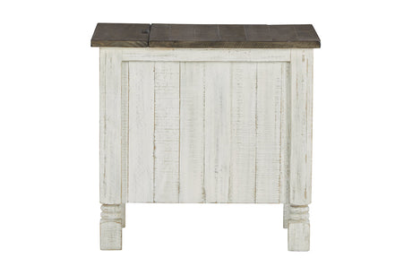 Havalance White/Gray Chairside End Table from Ashley - Luna Furniture