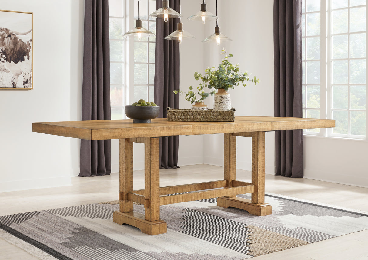 Havonplane Brown Counter Height Dining Extension Table from Ashley - Luna Furniture