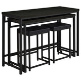 Hawes Black 4-Piece Multipurpose Counter Height Table Set from Coaster - Luna Furniture