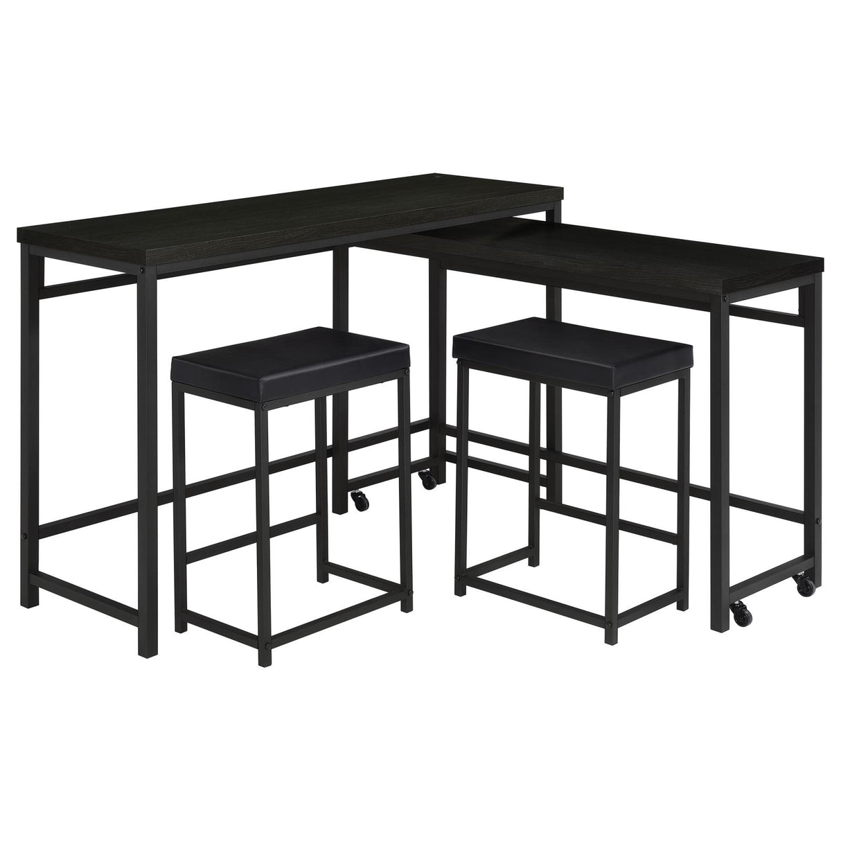 Hawes Black 4-Piece Multipurpose Counter Height Table Set from Coaster - Luna Furniture
