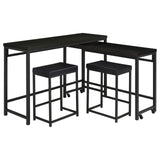 Hawes Black 4-Piece Multipurpose Counter Height Table Set from Coaster - Luna Furniture