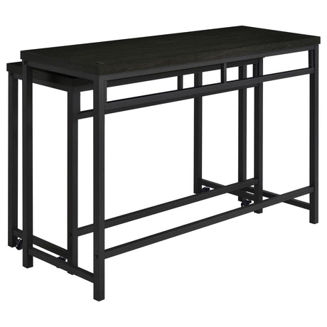 Hawes Black 4-Piece Multipurpose Counter Height Table Set from Coaster - Luna Furniture