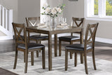 Hazel Charcoal Brown 5-Piece Dining Set from Homelegance - Luna Furniture