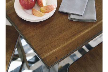 Hazelteen Medium Brown 5-Piece Counter Height Set from Ashley - Luna Furniture