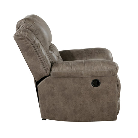 Hazen Brown Microfiber Rocker Reclining Chair from Homelegance - Luna Furniture
