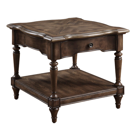 Heath Court Brown Oak End Table from Homelegance - Luna Furniture