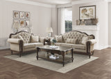 Heath Court Brown Oak Loveseat from Homelegance - Luna Furniture